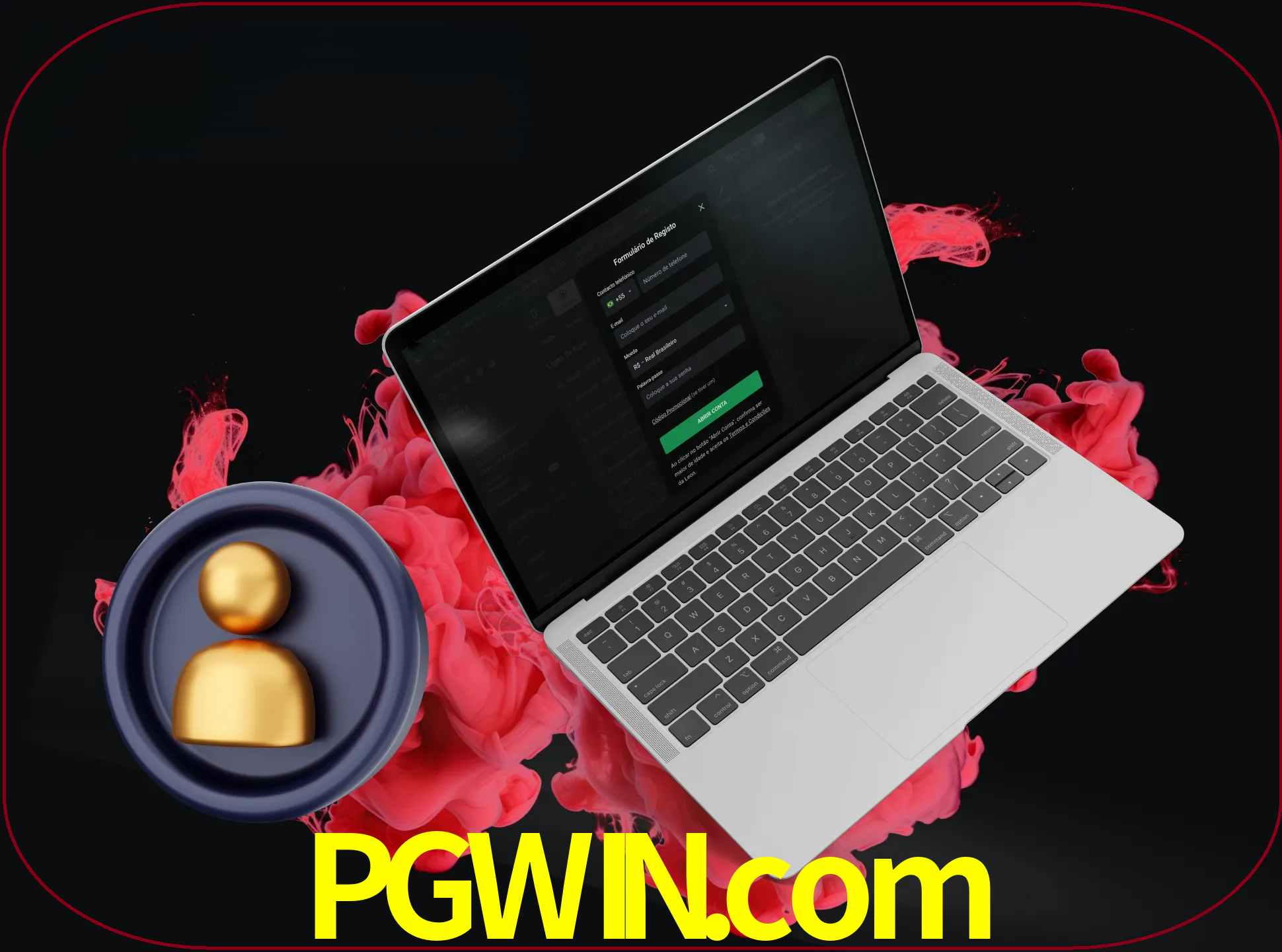 No cabeçalho do site pgwin, clique no botão que o levará a um formulário especial onde terá de introduzir as suas informações actuais.